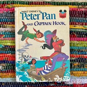 Disney Peter Pan and Captain Hook Vintage 1972 Book Club